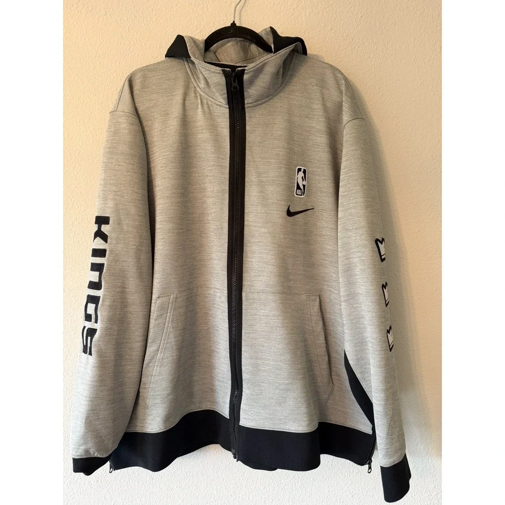 Nike NBA‎ Authentic Sacramento Kings Showtime Zip Up Hoodie Jacket Men XXL EUC
